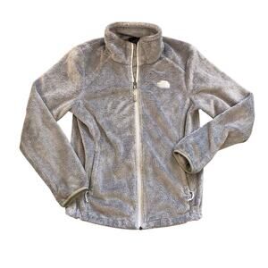 The North Face Osito Fleece Zip Up Jacket Womens Sz M Grey Comfy Soft